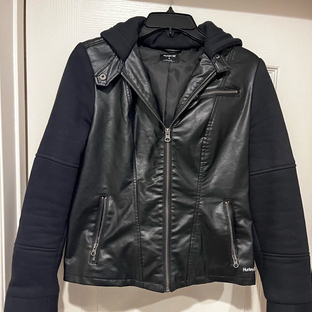 HURLEY faux leather jacket - small